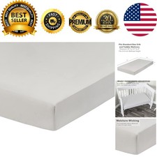 Soft Breathable Microfiber Fitted Crib Sheet - Perfectly Fits 28x52in Mattresses