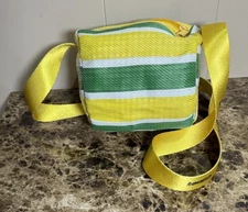 Australia Gunes Swim Striped Barrel Bag Recycled Nylon NWOT $60