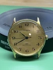 Vintage Timex Water Resistant Gold Tone Dress Watch 35mm Running No Strap As Is