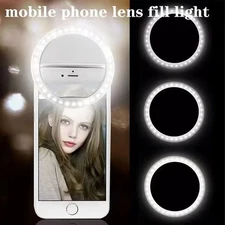 Portable Selfie LED Light Ring Fill Camera Flash For Mobile Phone Universal iPad