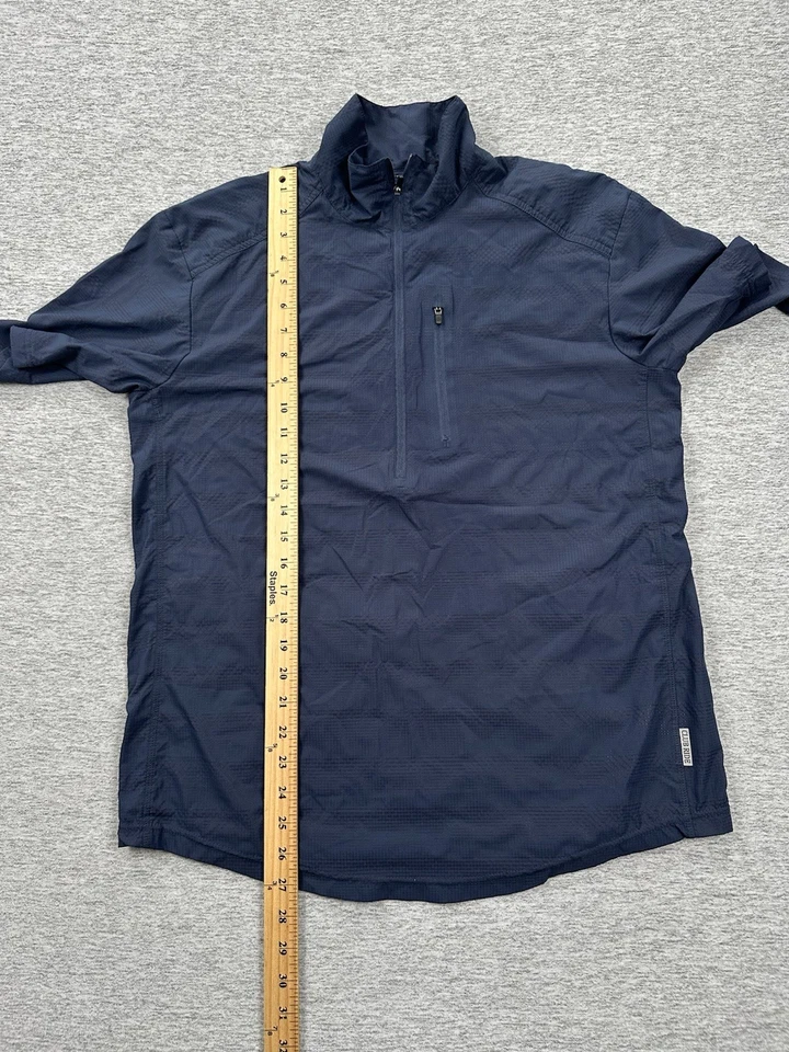 Camiseta deportiva Club Ride para hombre azul medio 1/2 cremallera rendimiento ciclismo ciclismo montar Foto 4 de 4