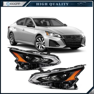 Pair Kit Full LED Headlights w/Bulbs For 2023-2024 Nissan For Altima 2.0L 2.5L