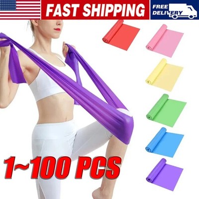 Yoga Stretch Resistance Bands Exercise Pilates Yoga Aerobic GYM Home Workout LOT