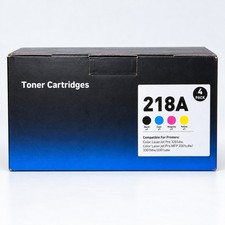 Toner Cartridges 218A 4-Pack Black Cyan Magenta Yellow Office 4 Pack