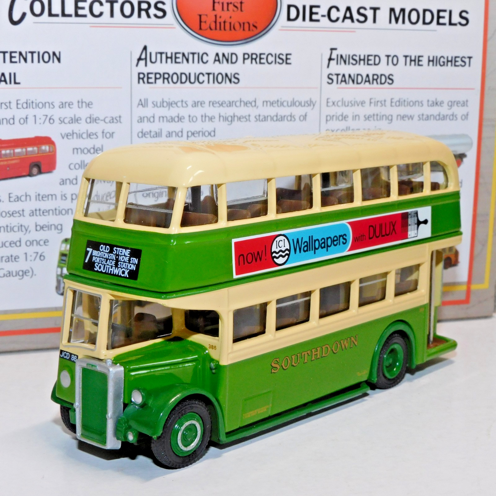 EFE LEYLAND PD2 HIGHBRIDGE BUS SOUTHDOWN ROUTE 7 SOUTHWICK 1/76 16128