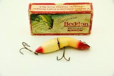 Vintage Heddon Baby Gamefisher Minnow Antique Fishing Lure Down Bass Box BH4