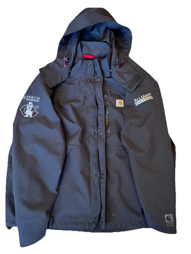 Giacca Carhartt Shoreline Storm Defender XL nera con cappuccio ricamata J162 001