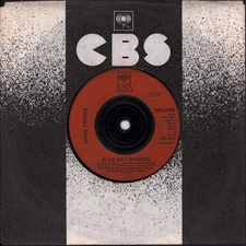 Janie Fricke Blue Sky Shining 7" vinyl UK Cbs 1980 orange injection label design
