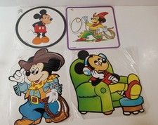 Disney Vintage LARGE Stickers Lot of 4 Unused