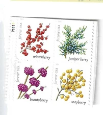 Scott #5415-18 Winter Berries Booklet Block of 4 MNH