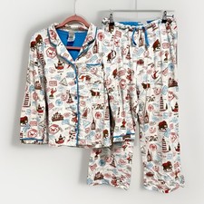 Munki Munki Travel Pajama Set Women  s M Button Down  Pants