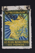 LABEL POSTER STAMP TOURING CLUB de FRANCE soldier ww1 charity seal