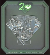 20th Anniversary Pin Trading Event Disneyland Diamond Jumbo LE Disney Pin