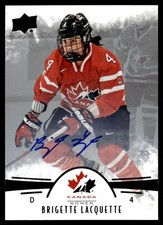 2016-17 Upper Deck Team Canada Juniors Black Autographs Brigette Lacquette Auto