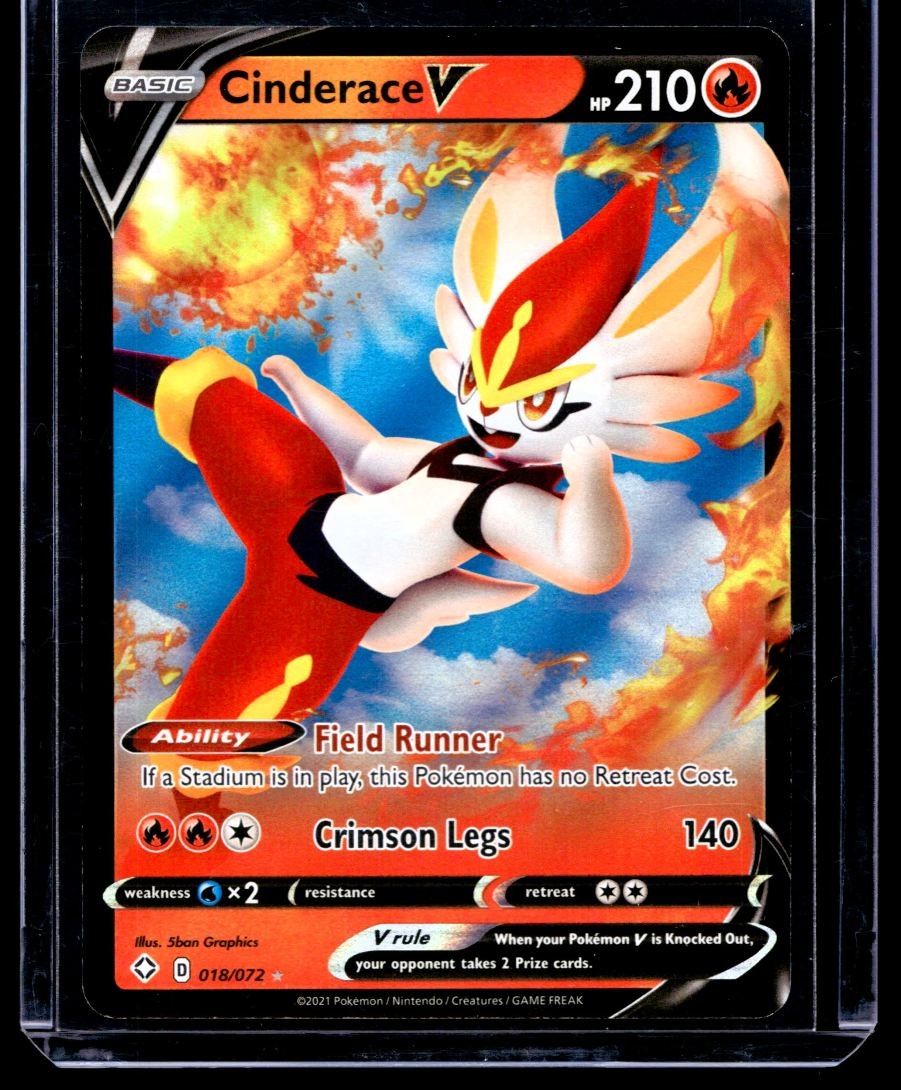 2021 TCG Pokémon #18 Cinderace V 018/072 Holo Sword & Shield Shining Fates