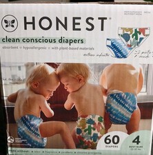 Honest Diaper Size 4, 60 Diapers