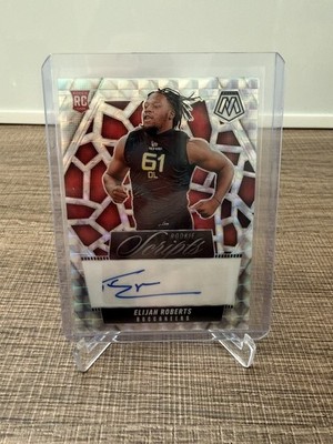 2025 Panini Mosaic Elijah Roberts RC Auto Silver Mosaic Rookie Scripts #RS-ERS