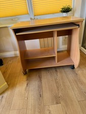 computer desk with shelves