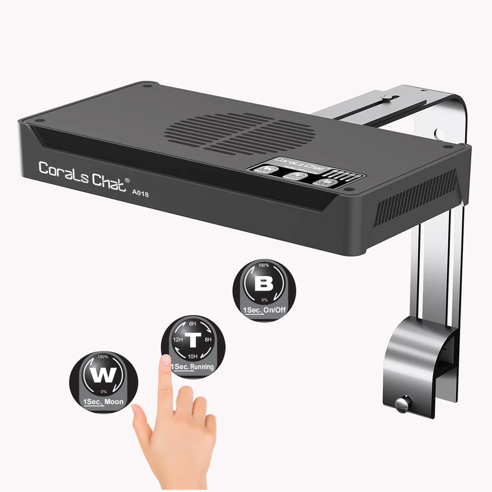 Aquarium Reef LED Light,30W Cree Spectrum Marine Saltwater Coral Aqua Knight ... - Image 2 of 4