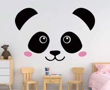 Panda Head Wall Decals Sticker for Kids Room YT1909 (Color 1) Color 1