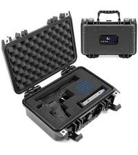 CASEMATIX Hard Gun Case for Handgun & Magazine - Lockable Waterproof Foam