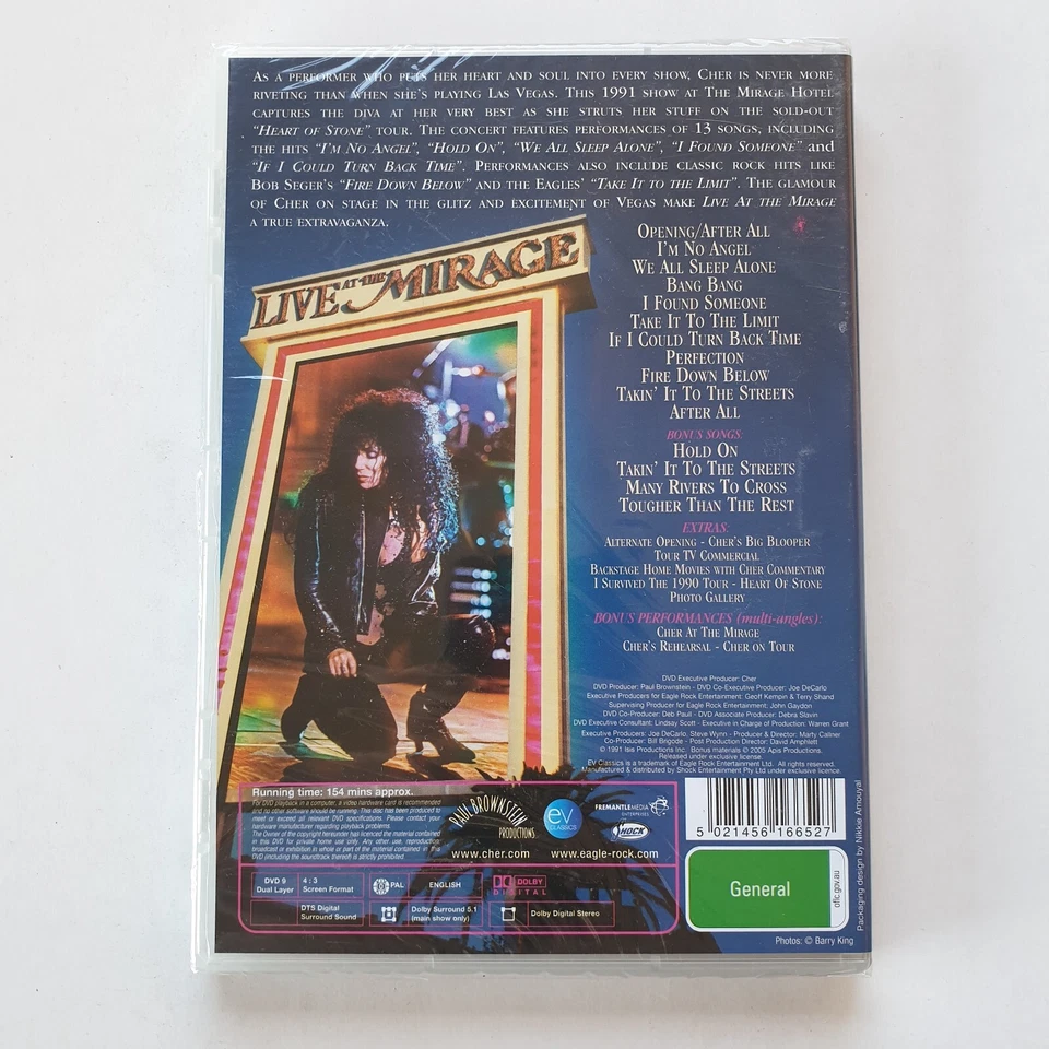 Cher Extravaganza - Live At The Mirage (DVD, 1991) PAL Region Free (RARE SEALED) - Image 3 of 4