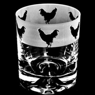 Animo Glas - SANDGESTRAHLTER FRIEZE WHISKY WHISKEY TUMBLER GLAS - Hahn