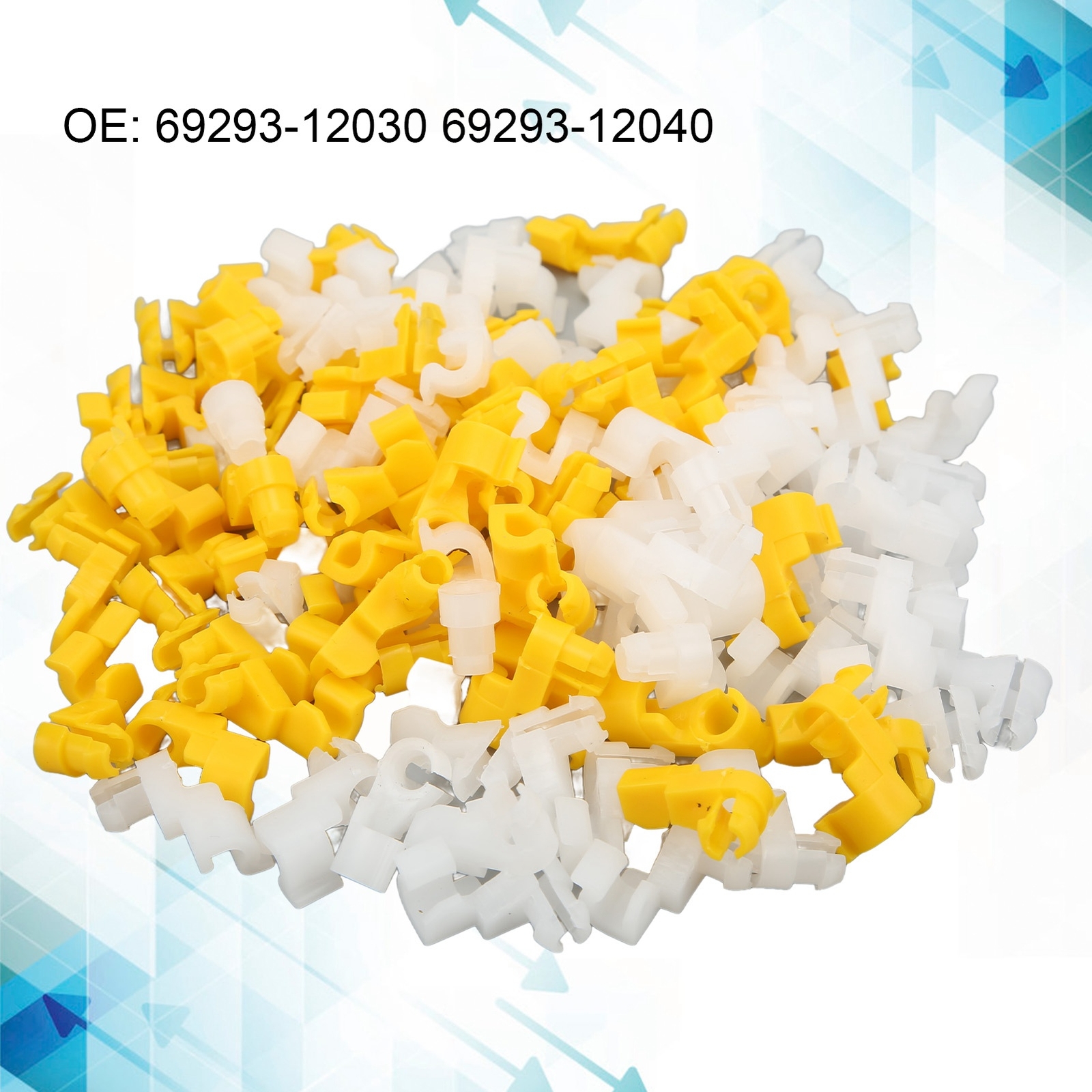 *100pcs Door Lock Rod Clip 69293???12030 Yellow White For Camry Celica ...