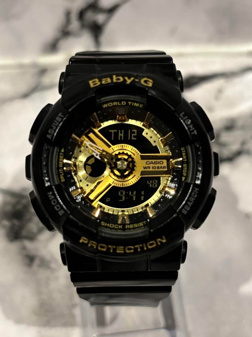 美品CASIO G-SHOCK Baby-G BA-110 Amazon.com: Casio Women's BA-110-1ACR Baby-G Goldtone Analog