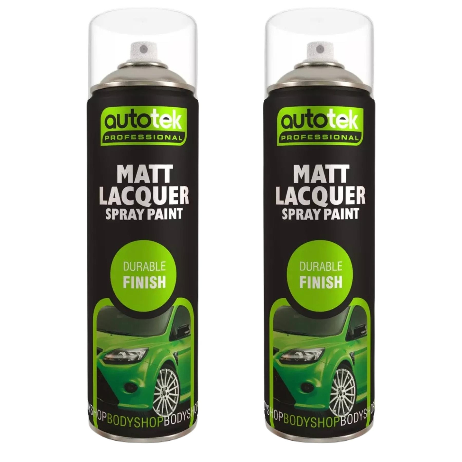 AutoTek Matt Lacquer Multi-Purpose Aerosol Spray Paint 500ml x2