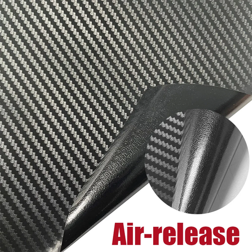 PELLICOLA ADESIVA 130 X 100cm CARBONIO NERO NERA 4D ANTIGRAFFIO TUNING AUTO MOTO - Picture 4 of 4