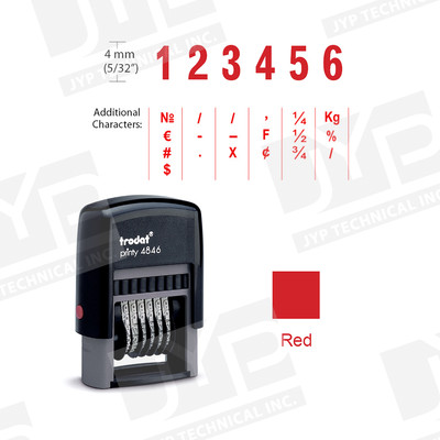 Trodat 4846 Self-inking 6 Band Numberer Stamp | eBay