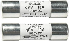 2x Solar PV Fast Acting Photovoltaic Fuse Link CFPV-1038 for Littelfuse SPF010