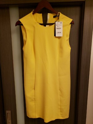 Zara Woman Yellow Spring Dress Sz XS