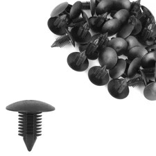 40pcs Plastic Bolt Rivets Front Fastener Bumper Retainer Clips Black for Car