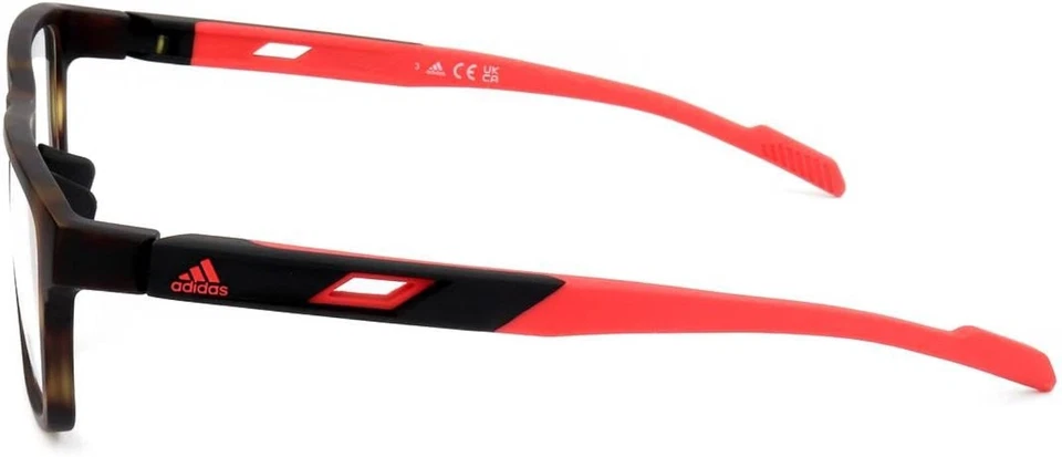 Armação de óculos ópticos Adidas SP5027 052 tartaruga fosca/vermelho plástico 54-16-135 - Imagem 3 de 4