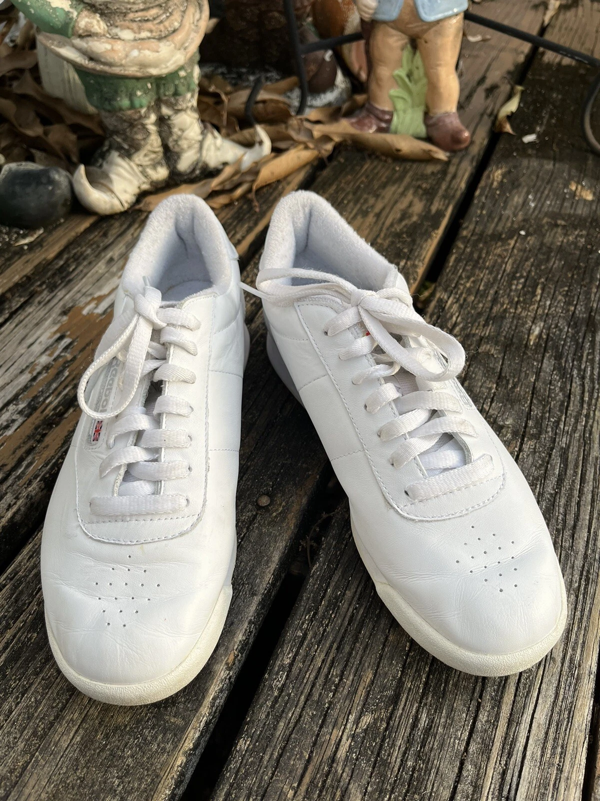 Sneakers Reebok bianche taglia 9 5 EU 40 5 scarpe sportive donna esercizio vintage anni 80 90