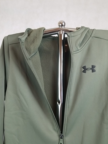 NWT Under Armour Hoodie Boy Size X- Large Full Zip Hooded Sweatshirt Green Logo - Picture 5 of 6