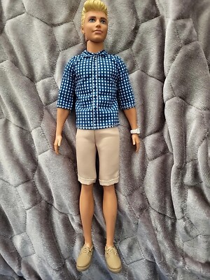Mattel Barbie Ken Doll Boy 2016 Molded Blonde hair Blue Eyes