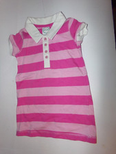 KIDS   size SM girl DRESS PINK AND WHITE STRIPES