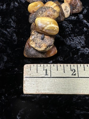 Antique Butterscotch Egg Yolk Raw Natural Amber Nugget Beads Necklace 47 Grams - Picture 15 of 16