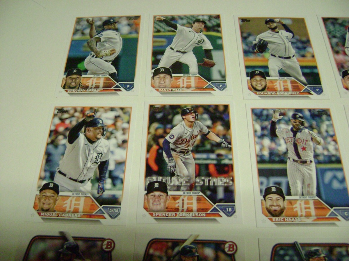 2023 Topps, Bowman, Chrome, Baseball card Team lot of 45. Detroit