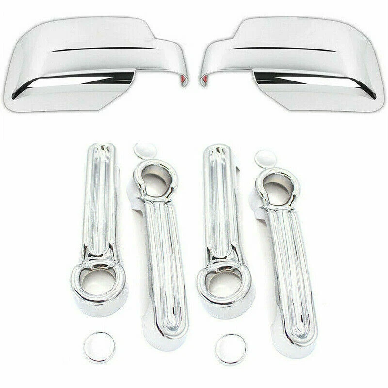 Mirror Covers+Door Handle Covers Chrome For 07-12 Dodge Nitro 08-13 Jeep Liberty - Изображение 4 из 4