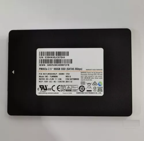 Samsung PM863a 2.5"960G SSD SATA 6.0Gpbs Solid State Drive MZ-7LM960N - Picture 1 of 1