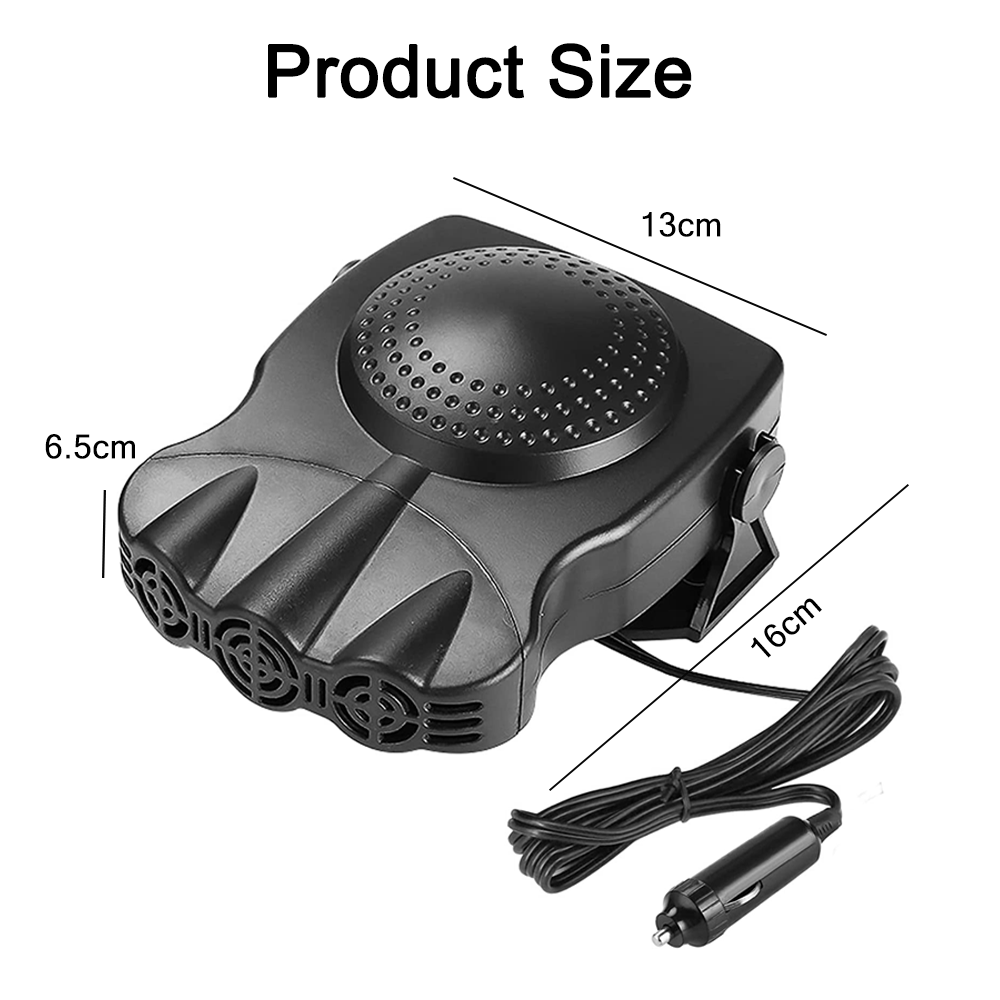 Ceramic Car Heater Fan 2in1 Heating Windscreen Defroster Demister 12V