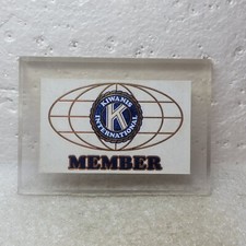 Vintage Kiwanis International Member 1976 Silver Toned Inside Plastic Plaque