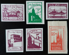 TIMBRES de LITUANIE CENTRALE - OCCUPATION POLONAISE TIMBRE TAXE N°1/6 NEUF * MH