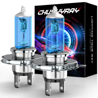 2Pcs H4 12V 55W P43T Halogen Bulb High & Low beam Headlight Super Bright White