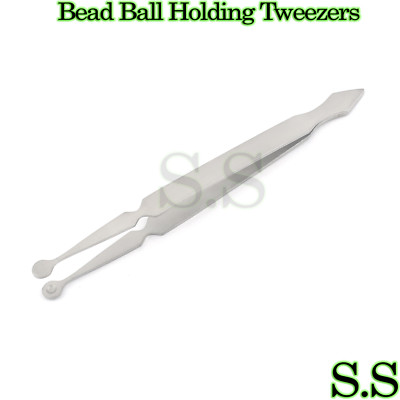  Bead Ball Holding Tweezers 4 1/2'' piercing tool