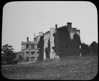 ST ALBANS DAS KLOSTERTOR UM 1890 VIKTORIANISCH Magische Laterne Dia FOTO